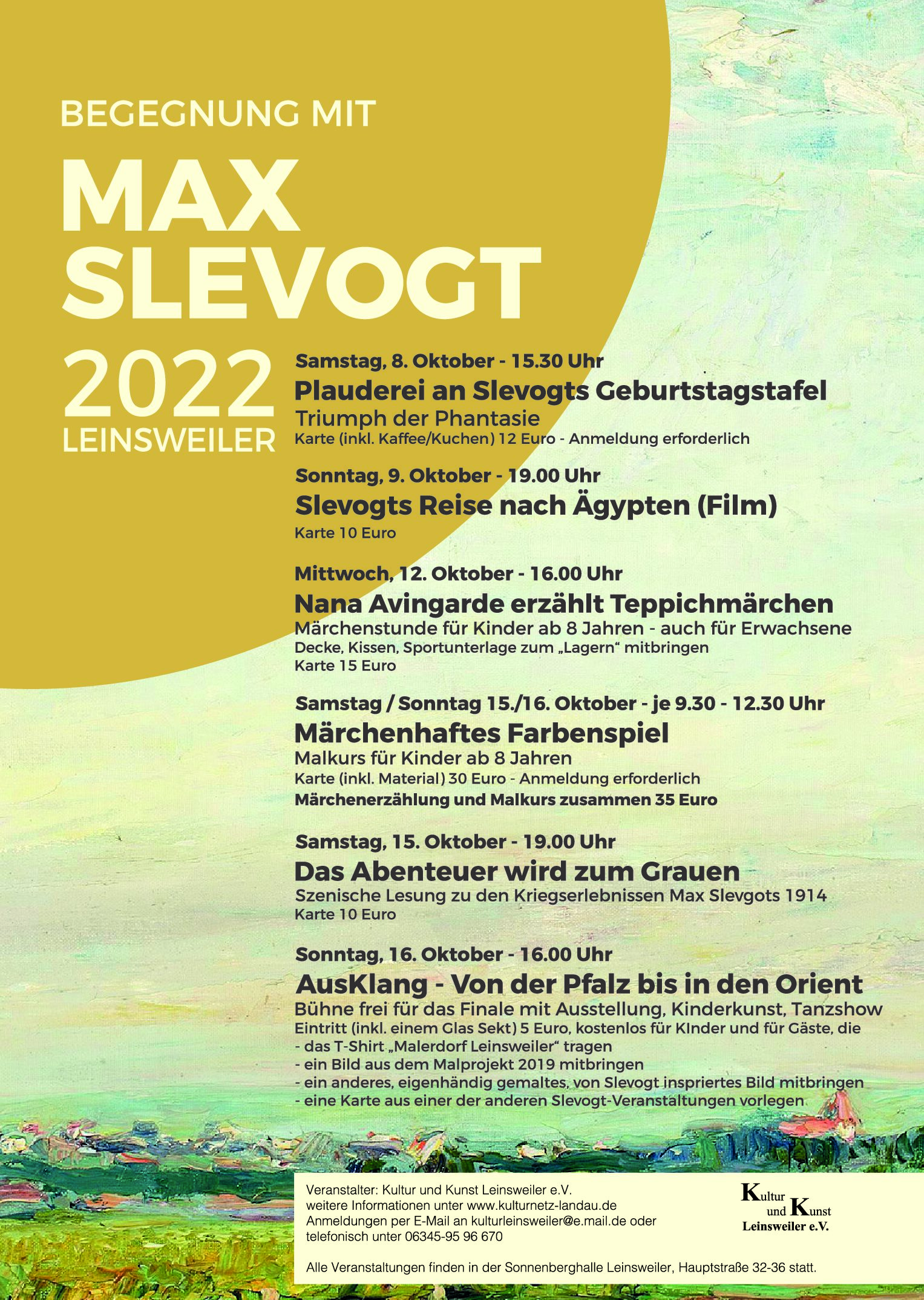 Begegnung mit Max Slevogt 2022               in der Sonnenberghalle